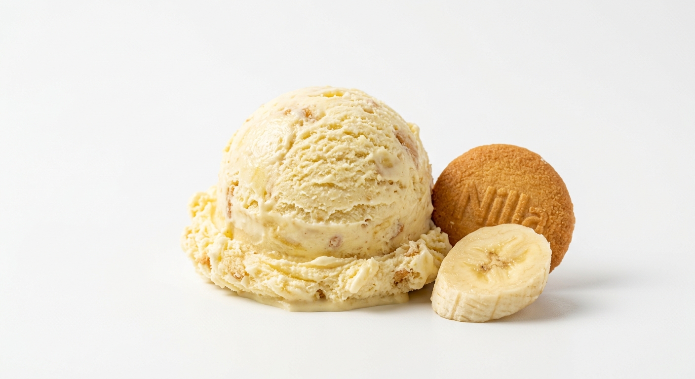 Banana Pudding ice cream scoop
