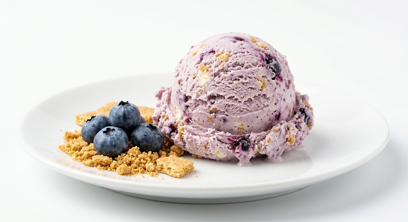 Blueberry Cheesecake ice cream scoop
