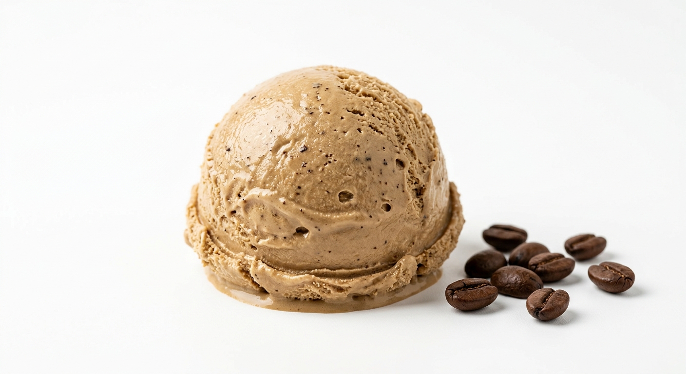 Coffee ice cream scoop