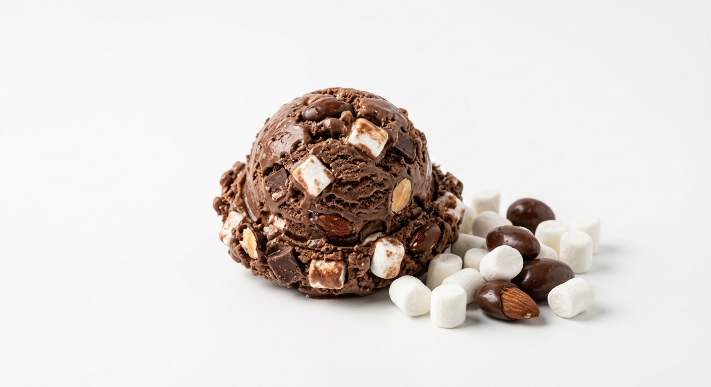 Rocky Road ice cream scoop
