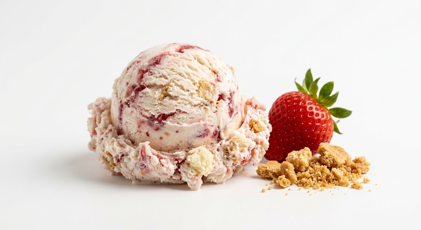 Strawberry Cheesecake ice cream scoop