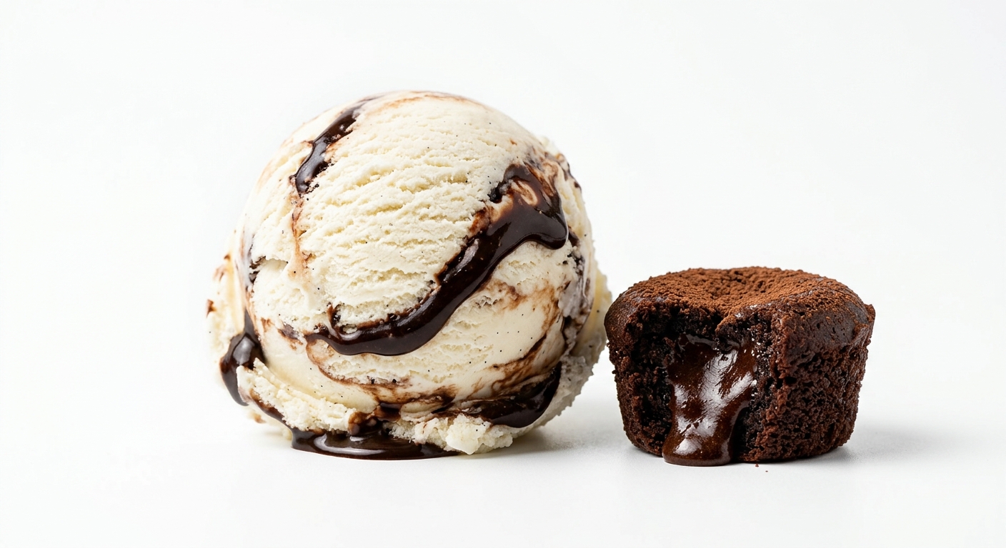 Vanilla Volcano ice cream scoop